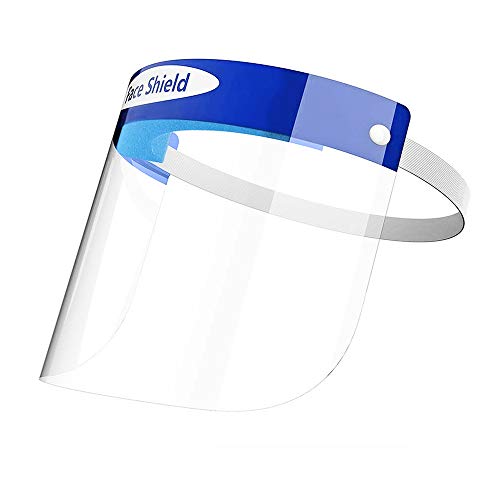 Sable Kids Safety Face Shield 10 Pack - Reusable, Adjustable, Transparent, Full Face Cover, Anti-Saliva, Windproof, Dustproof, Eyes and Face Protection - Image 1