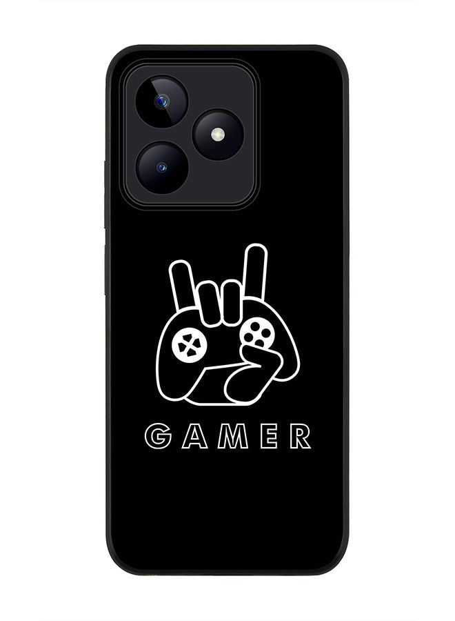 Stylizedd Rugged Black edge case for Realme C51 / Realme Note 50 4G, Slim fit Case Flexible Rubber Edges Anti Drop TPU Gel Thin Cover - Gamer  - Image 1