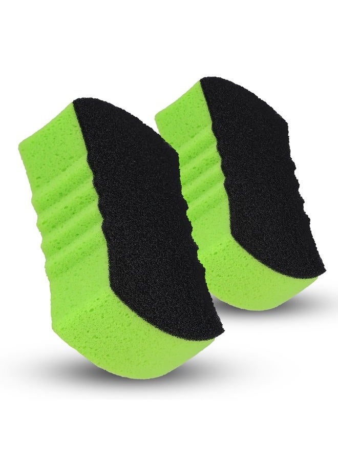 Grip Clean Car Wash Sponge - Dual Textured Design, Bug Scrubbing Side & Soft Sea Sponge Foam. Expanding Foam Holds Soap. Car Cleaning Supplies & Car Accessories for Car Wash Bucket - 2 Pack - Image 1