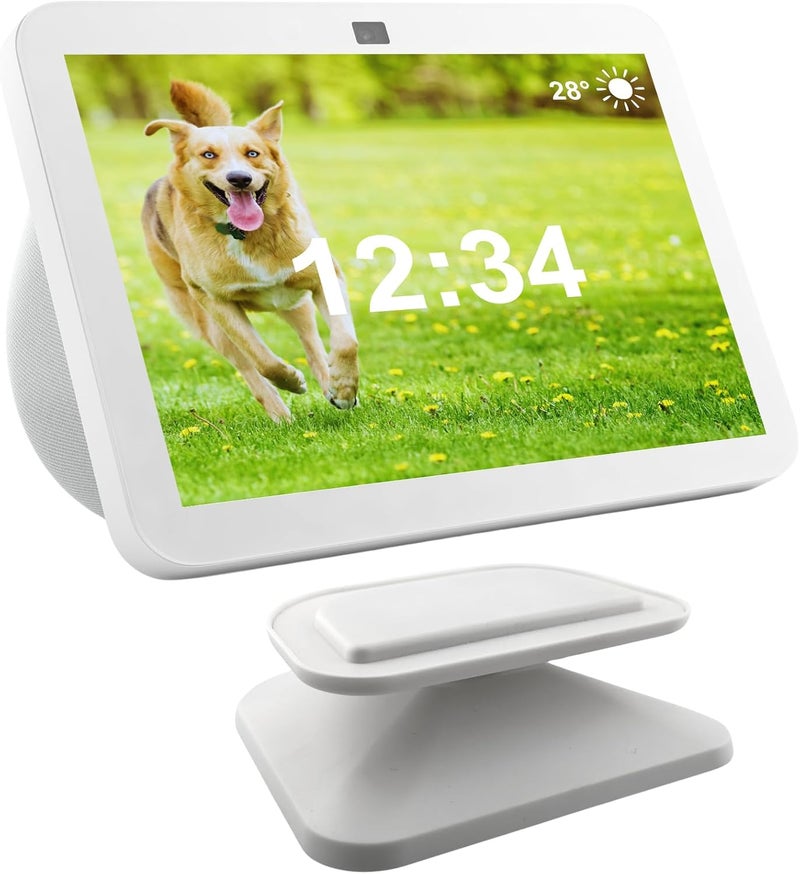SINTRON Adjustable Magnetic Stand Mount for Shᴏw 8 3rd gen, Smart Display Stand Holder with 360 Degree Rotation, Swivel & Tilt Function, Anti-Slip Base - White Compatible with iPhone 12 & newer models - Image 1