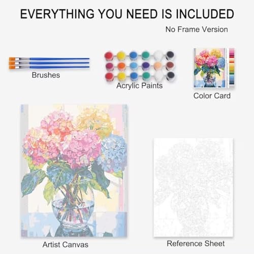 Tucocoo Starry UFO DIY Paint by Numbers for Adults Bus in Forest DIY Oil Painting Acrylic Paint Art Moon Stars Painting Kits Canvas with Acrylic Paint UFO Fantasy Decor 16x20 Inch （Without Frame ） - Image 5