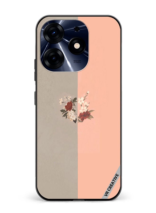 VR CREATIVE Protective Case Cover For Tecno Spark 10 Pro Flower Design Multicolour - Image 1