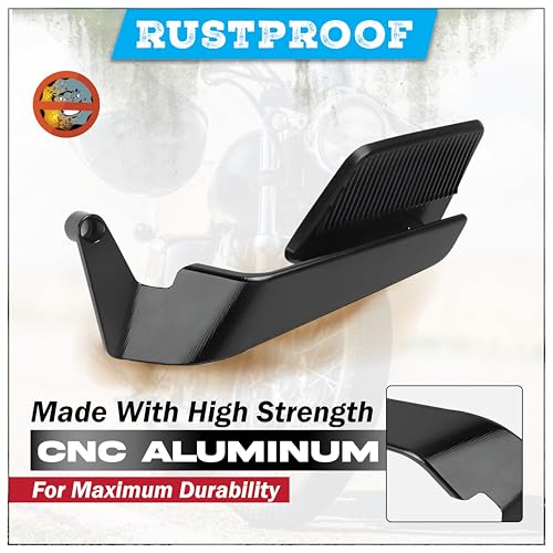Mikanix Motorcycle Stealth Wing Design Handlebar Rear View Side Mirrors 180° Adjustable Angle Universal for All Bikes & Scooters - Image 2