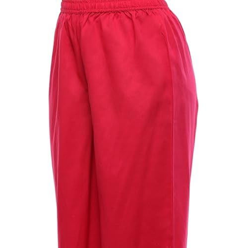 BIBA Women Cotton Printed Kurta Sets (SKDAPSARA9953AW24FUS_Fuchsia, XL - Image 3