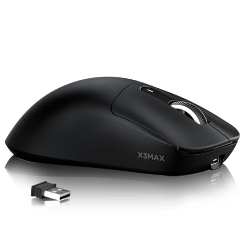ATTACK SHARK X3MAX 49g Superlight Mouse PixArt PAW3950 Gaming Sensor BT 2.4G Wireless Wired Gaming Mouse 6 Adjustable DPI up to 42000 200 Hrs Battery Office Mice for Win11 Xbox PS Mac Black - Image 1