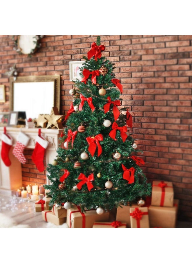 Mado Gallery Artificial Green Christmas Tree 1.2m To 2.1m, Prelit 40m Warm Lights (Plug-in & Battery), Mixed Branches, Foldable Stand, Indoor/Outdoor Holiday Décor-150cm - Image 1