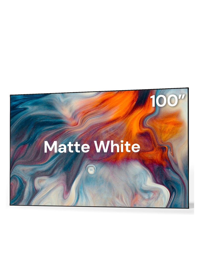 فاليريون شاشة جهاز عرض بإطار ثابت مقاس 100 بوصة، كسب 1.3 ديسيبل، تحسين جودة الصورة بنسبة 80%، دقة 4K/8K فائقة الوضوح، متوافقة مع أجهزة العرض ذات الإسقاط الطويل والقصير والقصير جداً - Image 1