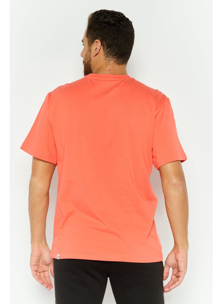 PUMA Men Sportswear Fit Short Sleeves Outdoor T-Shirt, Coral  - Image 4