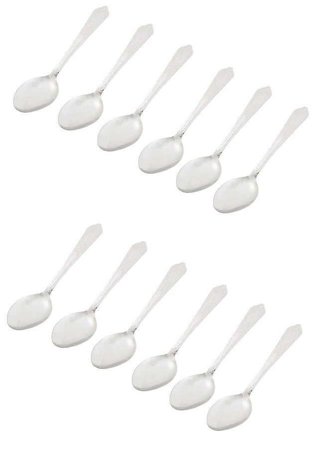 Bartan Star Set of 3 Stainless Steel Flour Chalni,Spices,Food Strainers,Atta Chalni with (12 pcs Stainless Steel Dinner Spoons) - Image 2