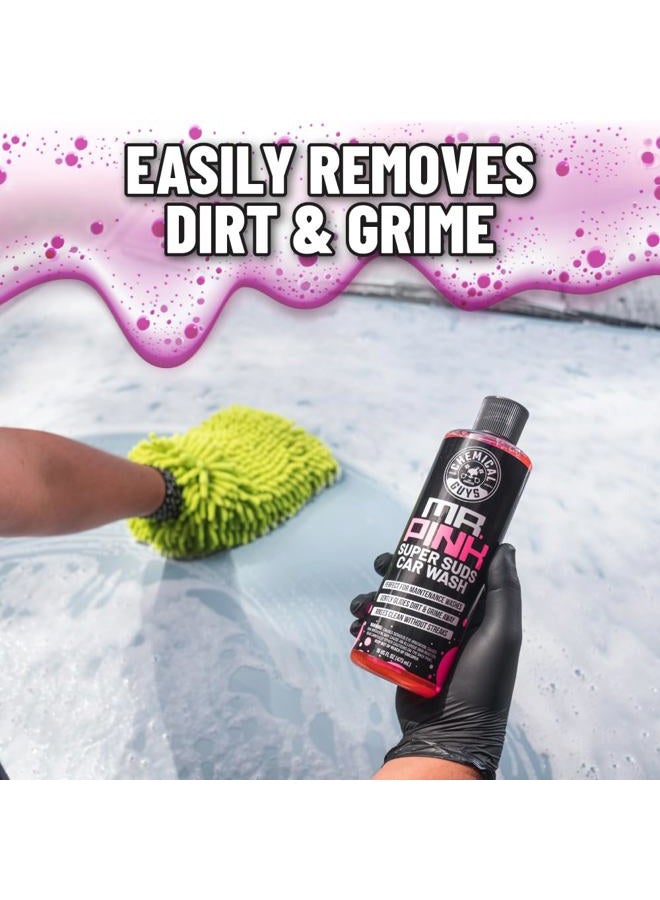 Chemical Guys صابون غسيل السيارات الرغوي من مستر بينك، شامبو سيارات متوازن الرقم الهيدروجيني عالي الرغوة، آمن للشمع والمواد الواقية، يعمل مع مدافع الرغوة وغسيل الدلو، آمن على جميع تشطيبات الطلاء، 128 أونصة، رائحة الحلوى - Image 4