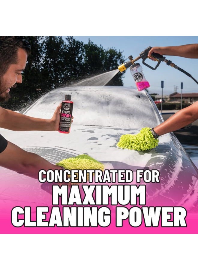 Chemical Guys صابون غسيل السيارات الرغوي من مستر بينك، شامبو سيارات متوازن الرقم الهيدروجيني عالي الرغوة، آمن للشمع والمواد الواقية، يعمل مع مدافع الرغوة وغسيل الدلو، آمن على جميع تشطيبات الطلاء، 128 أونصة، رائحة الحلوى - Image 5