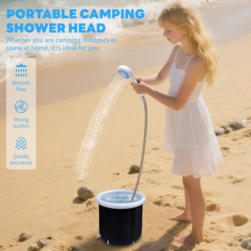 PETO Portable Shower for Camping, Travel, and Home Use - Handheld Water Pump with Filtration System (4-5 Liters/Min) - Image 2
