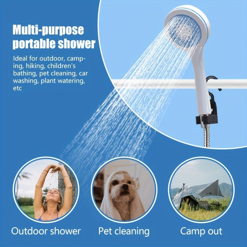 PETO Portable Shower for Camping, Travel, and Home Use - Handheld Water Pump with Filtration System (4-5 Liters/Min) - Image 4