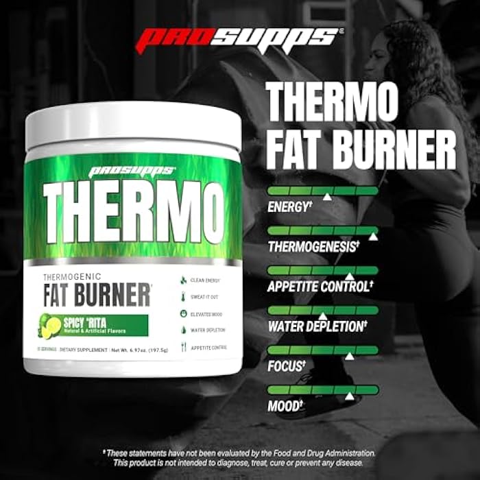 PROSUPPS Thermogenic Fat Burner Powder, Spicy Rita - Weight Loss & Metabolism Booster Pre Workout Supplement for Women & Men - Supports Appetite Control & Boosts Energy - Gluten-Free - 25 Servings - Image 2