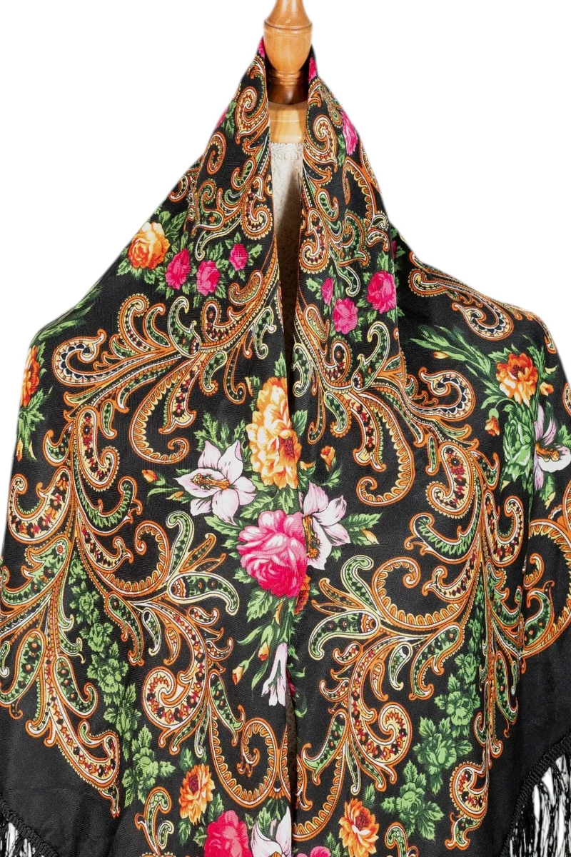 D'Daniela Anya Women's Eastern European Cotton Tassel Shawl
