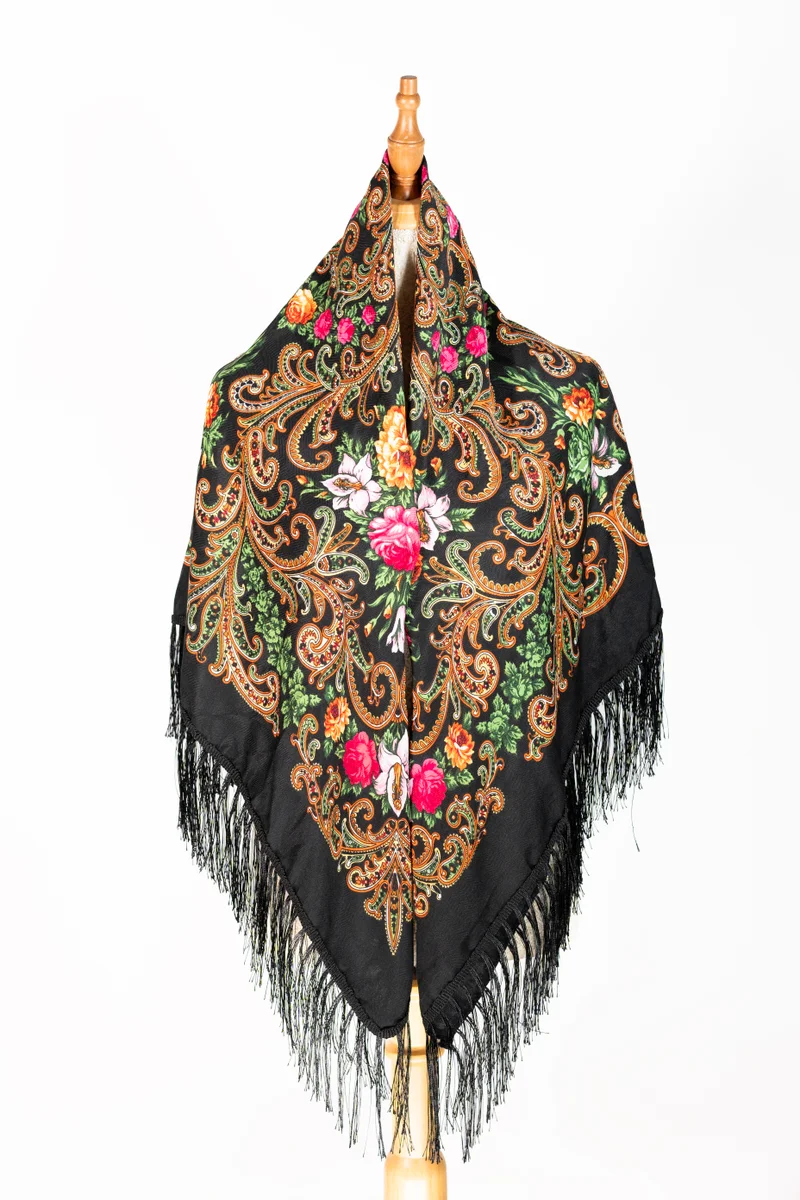 D'Daniela Anya Women's Eastern European Cotton Tassel Shawl