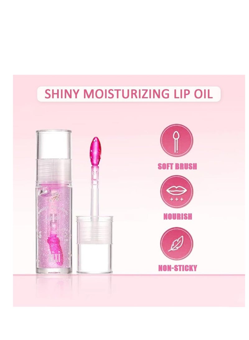 SYOSI 2PCS Color Changing Lip Oil Magic Cosmetics Gloss, Warm Change Moisturizing Soft Brush Long Lasting Nourishing Glow Non-sticky Primer Tint - Image 5