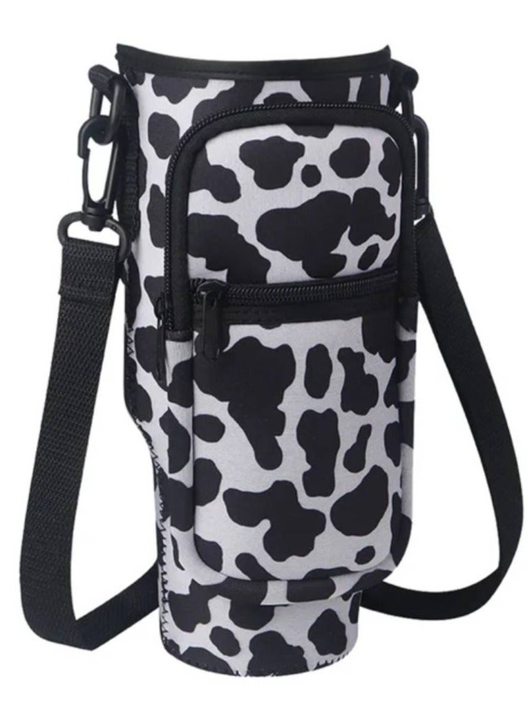 40oz(1200ml) Neoprene Water Bottle Carrier Bag For Stanley Quencher Cup Sleeve with Adjustable Shoulder Strap Water Bottle Holder Pouch  - Image 1