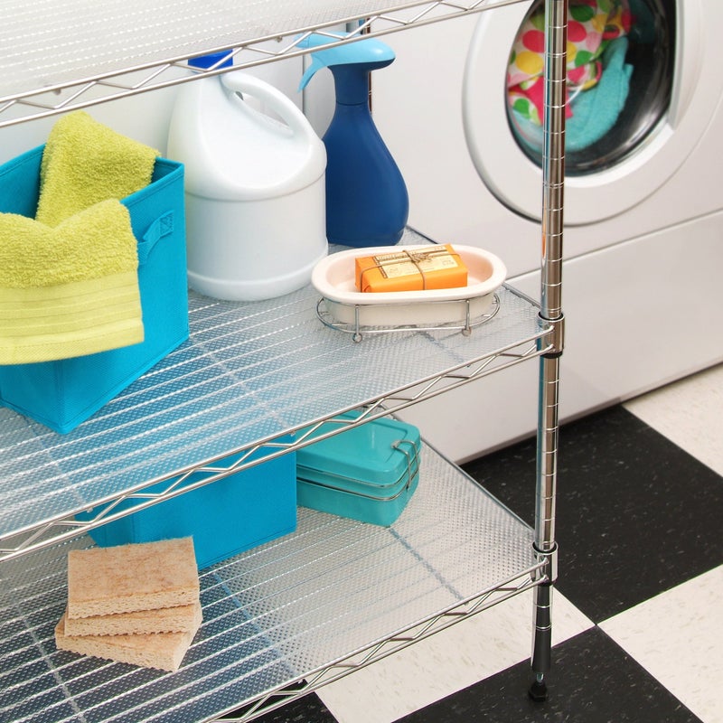 Con-Tact Brand Premium Plus Non-Adhesive Shelf Heavy Duty and Multi-Functional Drawer Liner, Protect and Organize Your Shelves and Drawers, 18" x 6', Crystal Clear, Pack of 1 Roll - Image 2