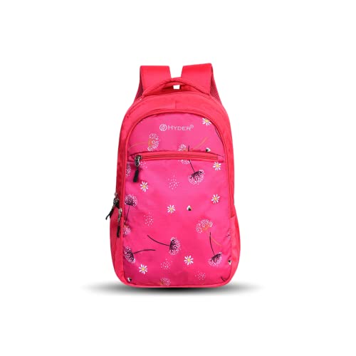 HYDER Floral 35L Latest Cute and Stylish School Bag for Girls - Perfect for School , College, Office and Tution Durable School bags for Kids And Women | Perfect Girls Bag (Pink) - Image 1