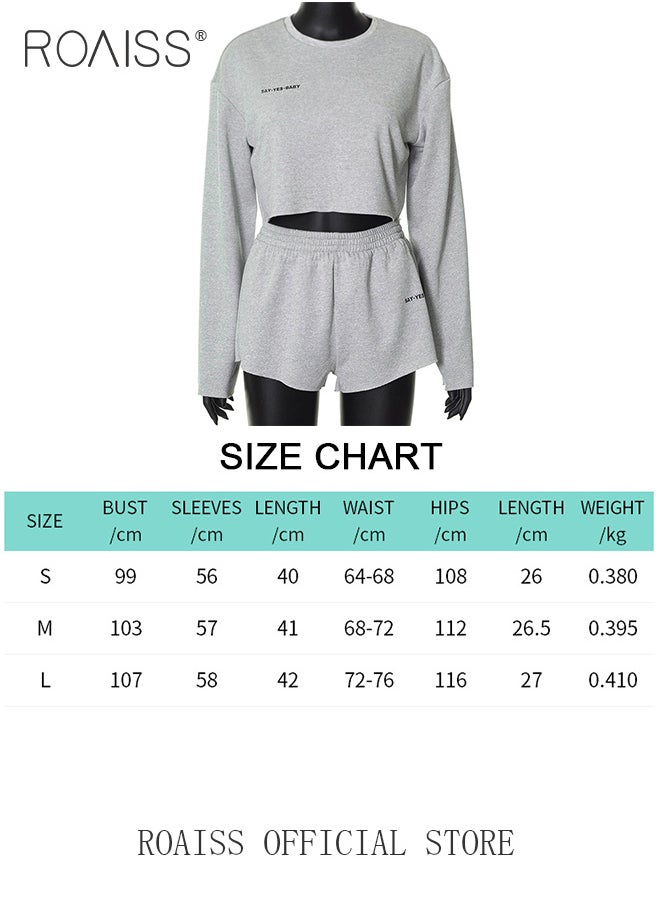 Women 3 Piece Set Round Neck Pullover Long Sleeve Sweatshirt & Anti Exposure Camisole Tank Top & Shorts Classic and Timeless Solid Color Design Loose Fit to Enhance the Figure - pzsku/Z20C0E62980105581C21AZ/45/_/1732339570/5a20b4bc-0435-4d12-8085-dcebe85e9239