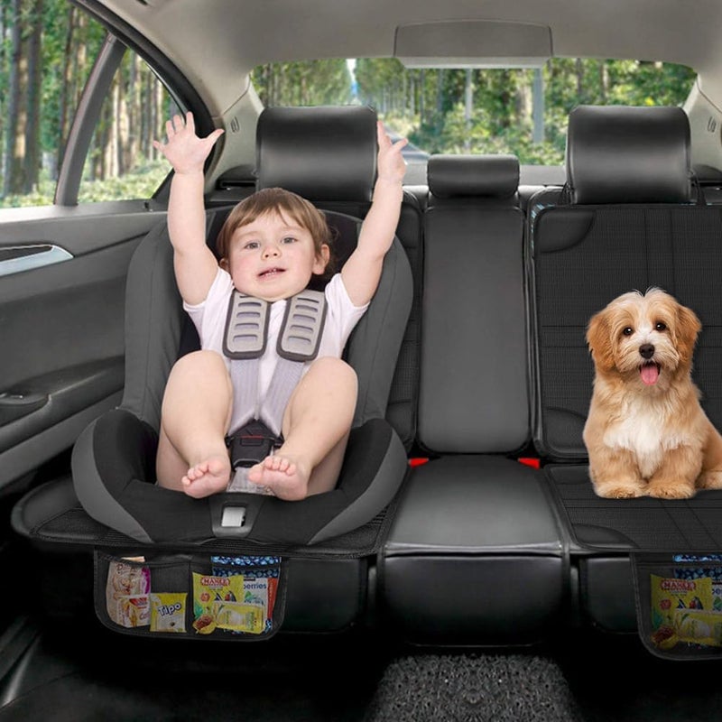 HOTUT Child Seat Pad - Non-Slip Water-Repellent Car Seat Protector with Mesh Pockets - Image 4