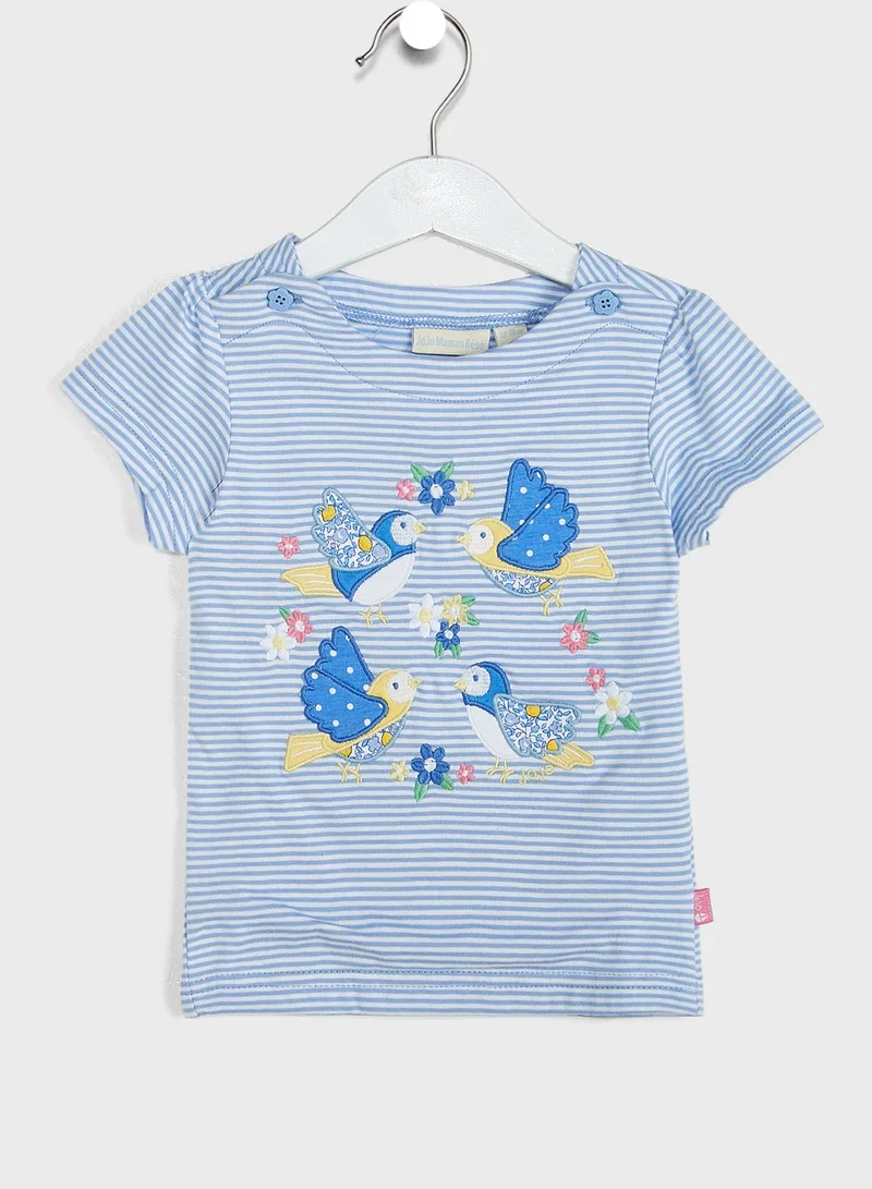 JoJo Maman Bebe Infant Bird Applique T-Shirt