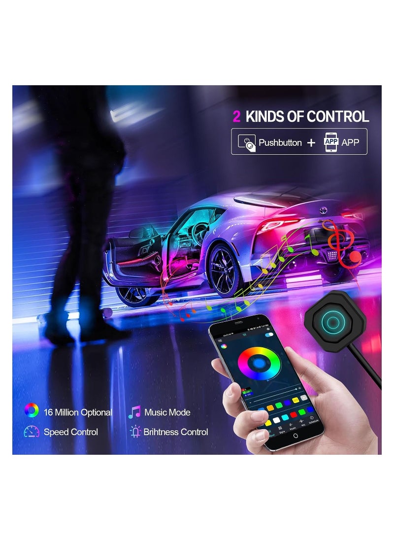 Toby's Dreamcolor Acrylic Interior Car Lights, Toby's Car Accessories 10 in 1 Car LED Strip Lights with APP Control  - Image 2