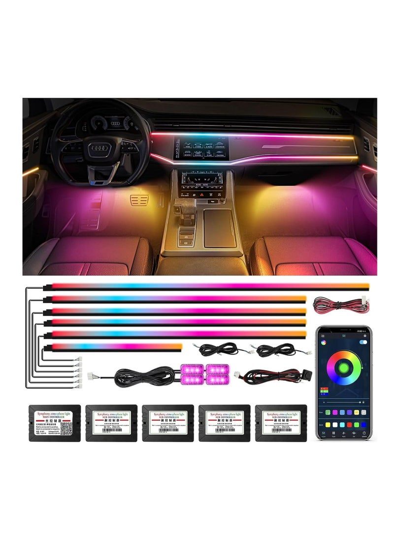 Toby's Dreamcolor Acrylic Interior Car Lights, Toby's Car Accessories 10 in 1 Car LED Strip Lights with APP Control  - Image 1
