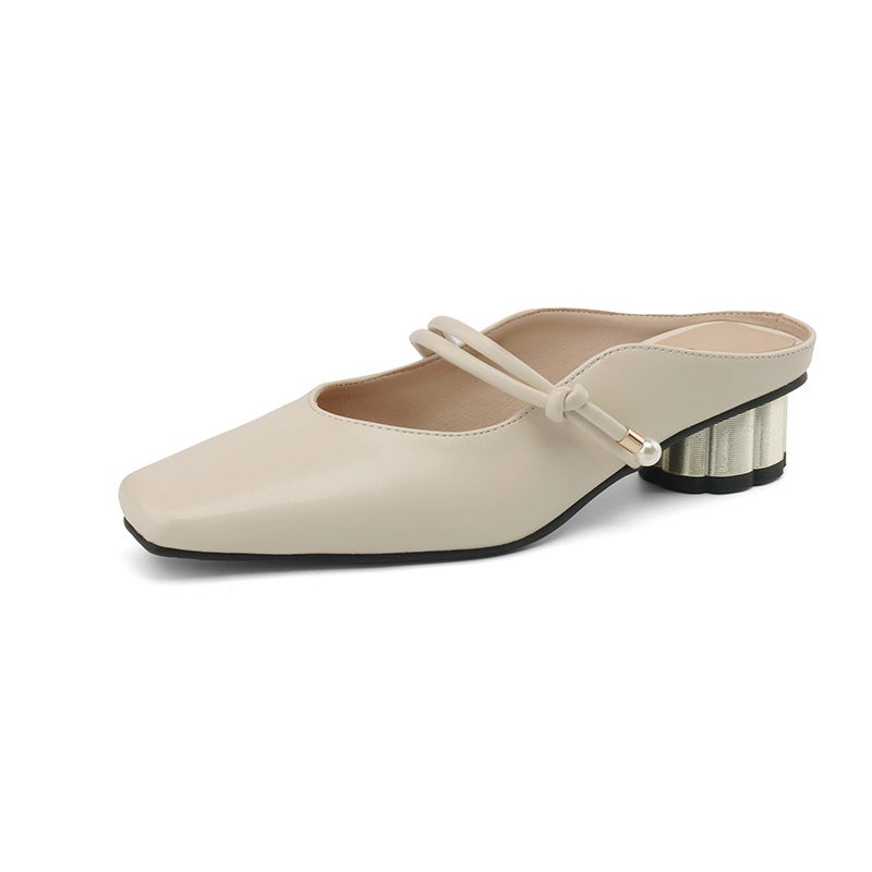 Supply 2024 Comfortable Mid-Heel Outdoor Slippers 32-43 Size Size Set Foot Empty Women'S Shoes - Image 1