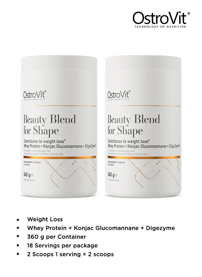 OstroVit - Beauty Blend Hair & Skin & Whey protein & Marine collagen & Hyaluronic acid, 360 Grams, French Vanilla - Image 1