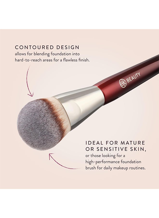 BK BEAUTY Brushes - 101 Contoured Foundation Brush - Foundation Makeup Brushes - Face Brush For Liquid Or Cream Foundations - Image 5