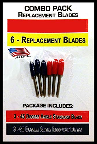 Bridge Cutters 6 Pack American Made Combo 45/60 Explore Maker Replacement Deep Cut Point Blades for Cutting Machines Compatible with Bridge Air Expression 2 Explore/2 Air One Maker 1 2 3 Craft Cutters - Image 1