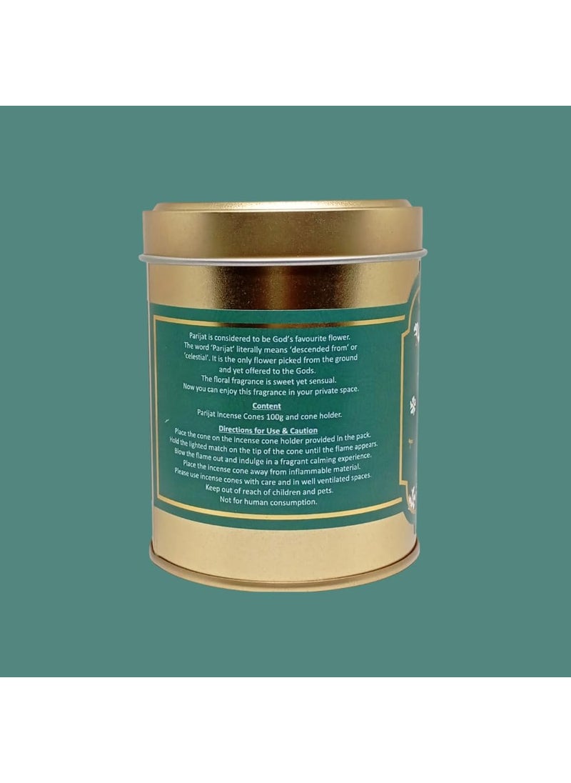 Nyassa Nyassa Parijat Highly Scented Incense Cone in Tin Box (Approx. 40 Cones) 100gm  - Image 3