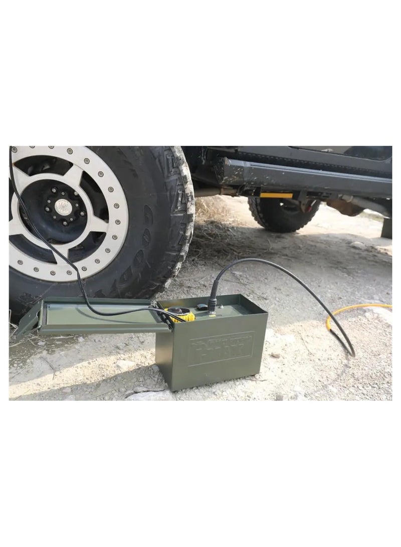 SHEZA STAR Portable Air Compressor with Pressure Gauge, Tyre Inflator, and Jumper Cables - Image 2