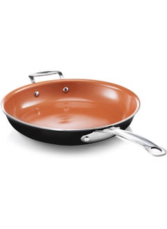 GOTHAM STEEL Gotham Steel Non Stick Frying Pan, 12.5” Ceramic Frying Pan Nonstick, Long Lasting Nonstick Cooking Pan, Egg Pan, Stay Cool Handle, Ultra-Durable, Stovetop Dishwasher And Oven Safe, 100% Toxin Free  - Image 1