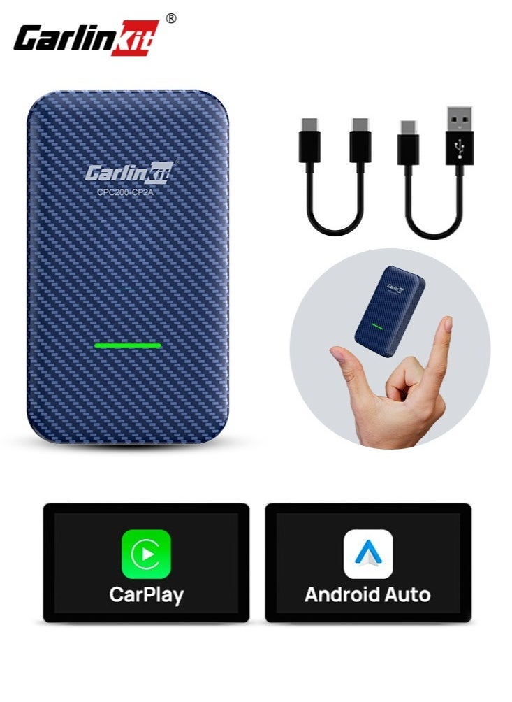 كار لينكيت 4.0 محول كاربلاي اللاسلكي الروبوت دونجل السيارات السلكية إلى صندوق CarPlay اللاسلكي واي فاي اتصال تلقائي بتقنية البلوتوث