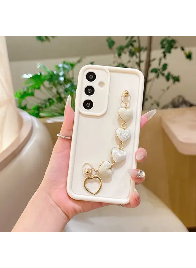 Moto G85 5G Crimson Matte Soft Phone Cover Love Bracelet Bamboo Design - Image 5