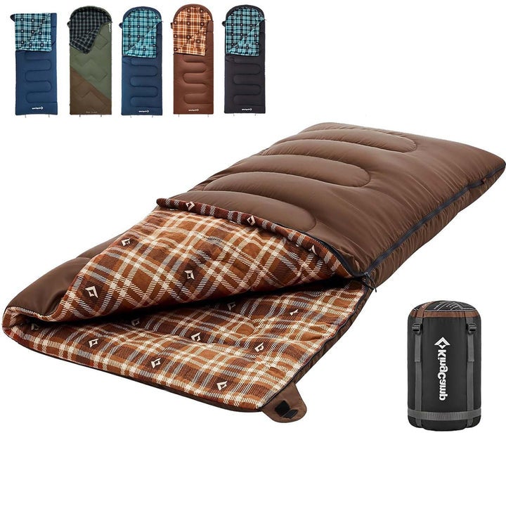KingCamp SNOWFLAKE SNOWFLAKE 400 Sleeping Bag – Wide, Convertible to Double, Flannel Lined - Image 1