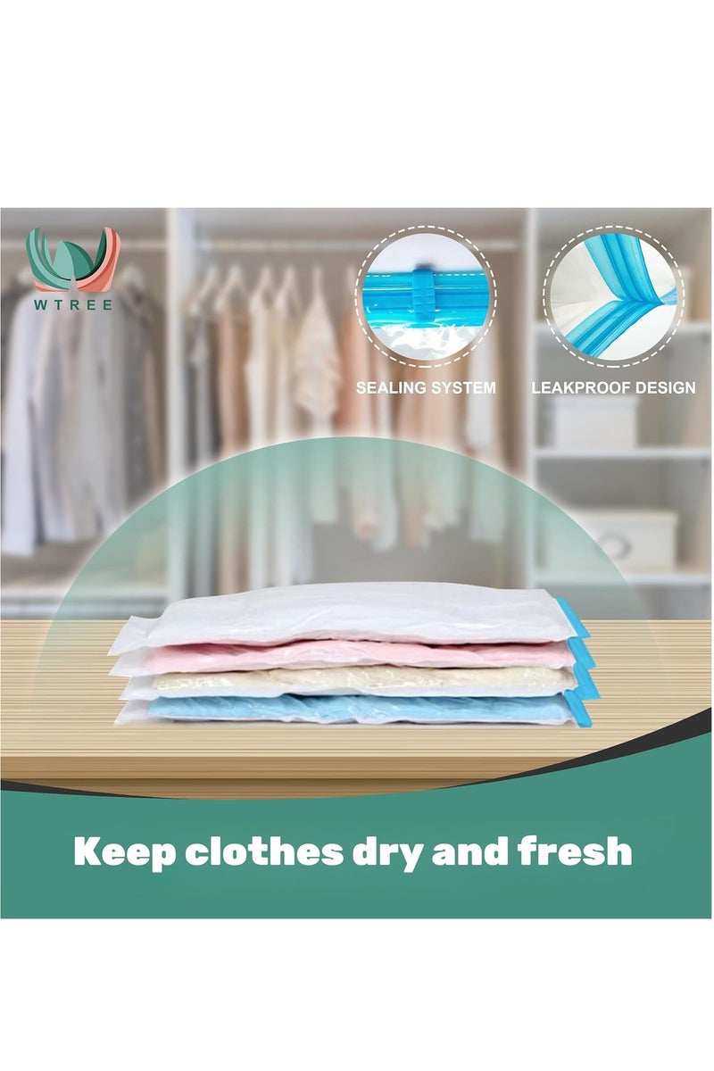 Vacuum Storage Bags -  Re-usable Travel Compression Storage Bags For Clothes, Comforters & Blankets, Space Saver Bags with Hand Pump  - Image 4