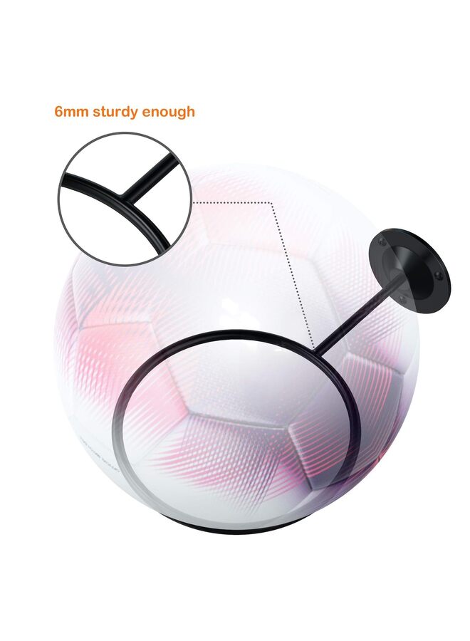 LAMAY Basketball Holder Wall Mount, Ball Holder Wall Mount, Ball Display Wall Storage for Basketball, Soccer Ball, Volleyball, Football, Rugby - Image 2