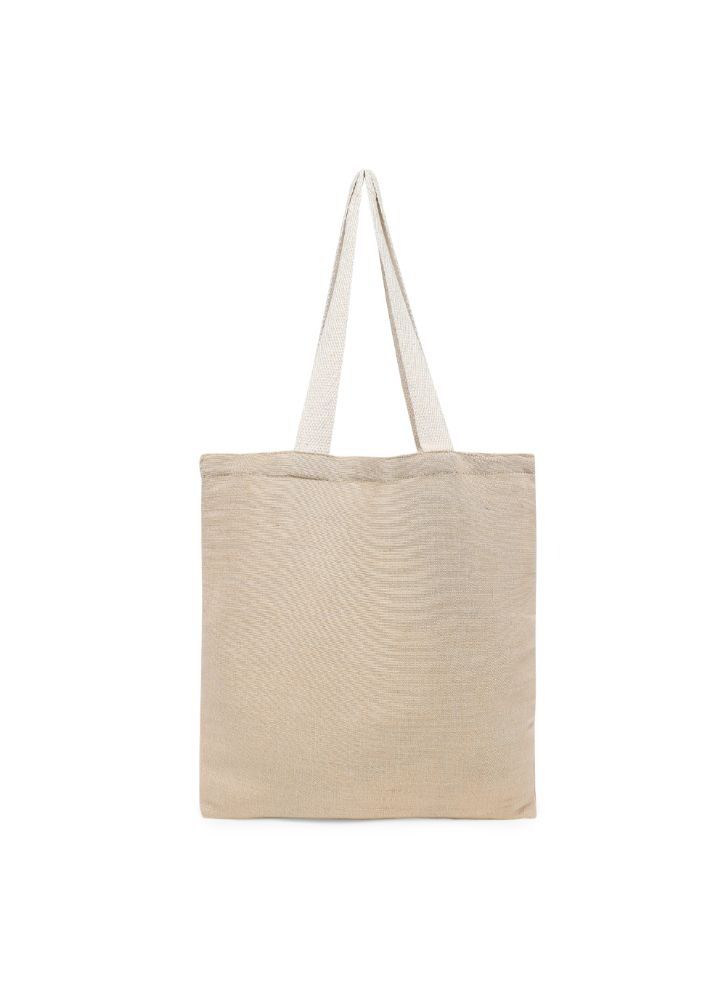 BYFT Unlaminated Juco Tote Bags (Natural) Reusable Eco Friendly Shopping Bag (35.56 x 40.64 Cm) Set of 12 Pcs - Image 2