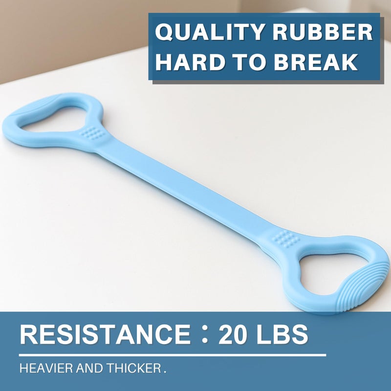 LEZER Figure 8 Resistance Band, Fitness Elastic Rope, Execrise Workout for Arm, Back, Chest and Shoulder, Yoga, Pilates, Physical Therapy, Stretching Equipment, Blue - Image 4