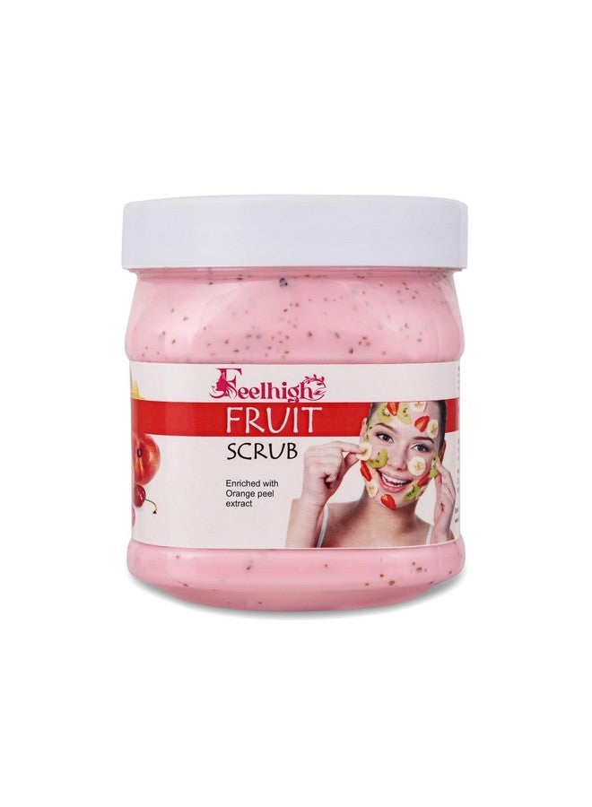 Feelhigh Exfoliating & Refreshing Face And Body Fruit Scrub Enriched with Orange peel extract 500ml Jar Helps to Smoothing Skin - Image 1
