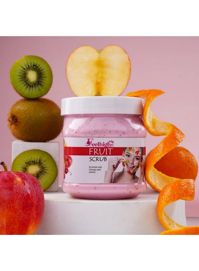 Feelhigh Exfoliating & Refreshing Face And Body Fruit Scrub Enriched with Orange peel extract 500ml Jar Helps to Smoothing Skin - Image 5