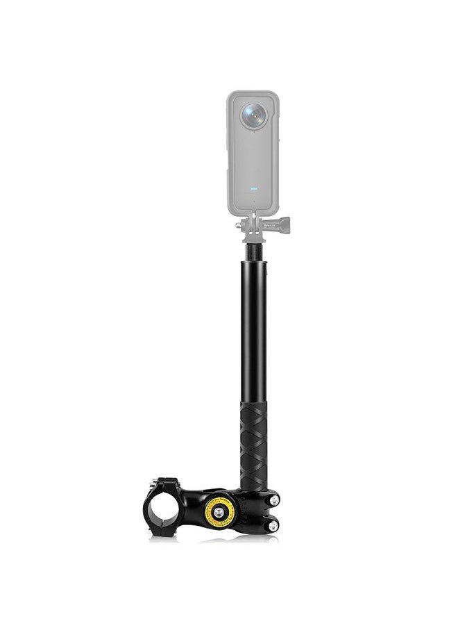 Motorcycle Bike Selfie Stick Handlebar Mount Camera Bracket 27.9cm-113.5cm Adjustable Length with 1/4 Inch Screw Replacement for INSTA360 X2/X3