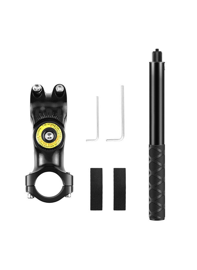 Motorcycle Bike Selfie Stick Handlebar Mount Camera Bracket 27.9cm-113.5cm Adjustable Length with 1/4 Inch Screw Replacement for INSTA360 X2/X3