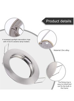 Next Life 4pack Recessed Ceiling Spotlight, Round GU10+Mr16 Down Lights Fittings 30°swiveling with Lamp Holder 220-240V for Indoor Use  - Image 3