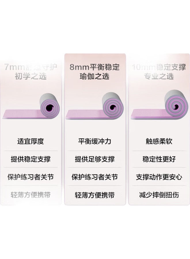 JD.com Jingzao Yoga Mat, Fitness Mat, Extra Wide And Long 185*85Cm, Exercise Training Mat, Non-Slip, Soundproof Floor Mat, 10Mm Thick, Purple - Image 1