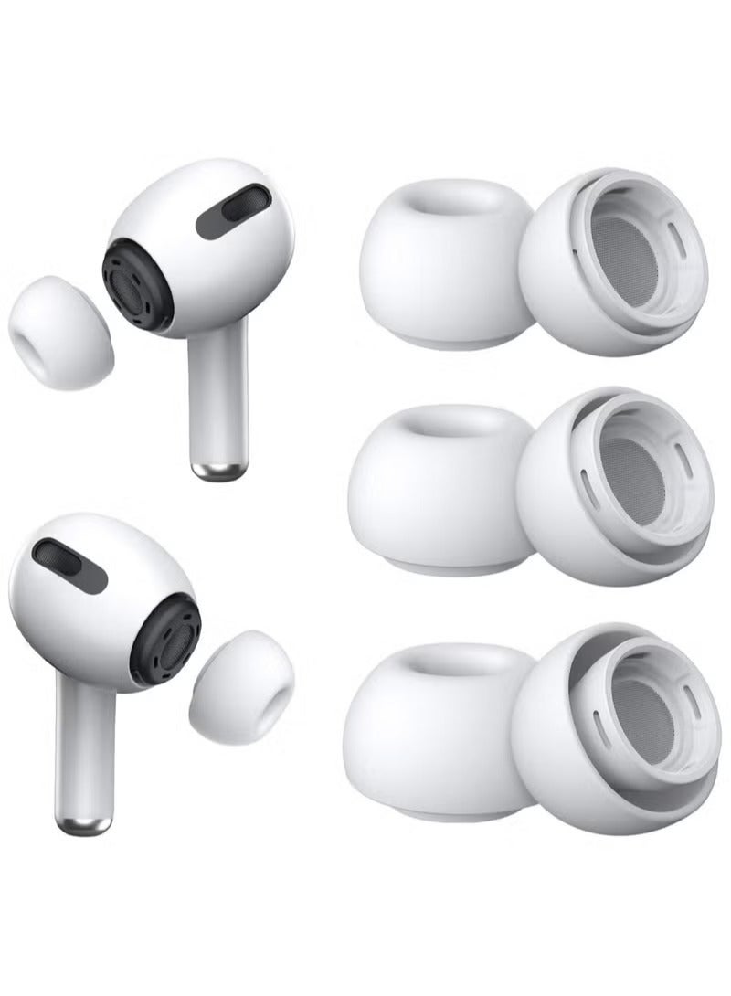 [3 أزواج] أطراف أذن بديلة لسماعات AirPods Pro و AirPods Pro الجيل الثاني مع ثقب تقليل الضوضاء، أطراف أذن سيليكون لسماعات AirPods Pro - Image 1